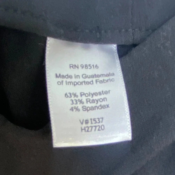 Coldwater Creek Black Pants Size 16 Invisible Elastic Waist Side Zip Office Wear - Picture 9 of 11